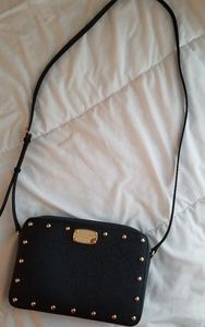MICHAEL KORS  round gold stud crossbody